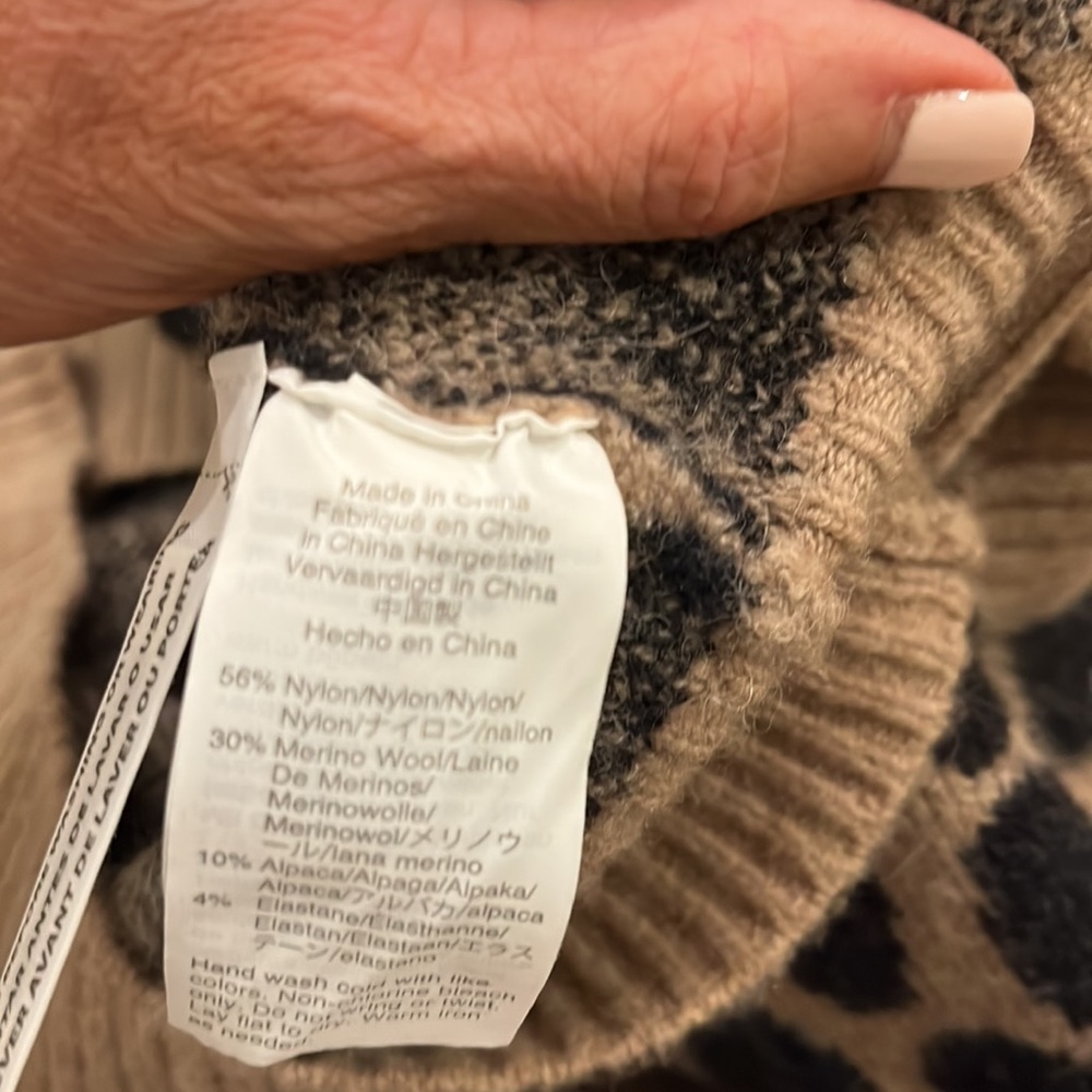 JCREW animal print sweater Small - Picture 7 of 8